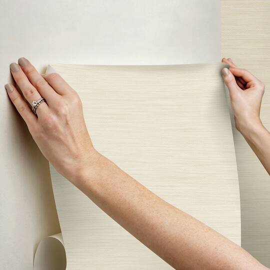 RoomMates Mr. Kate Stella Grasscloth Peel & Stick Wallpaper